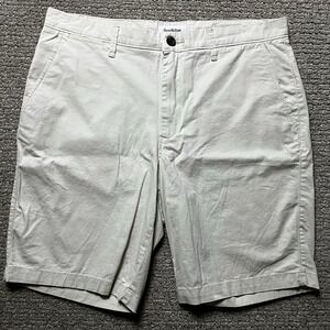 Goodfellow & Co Mens 32 Off White Chino‎ Flat Front Shorts 9" Inseam RN17730
